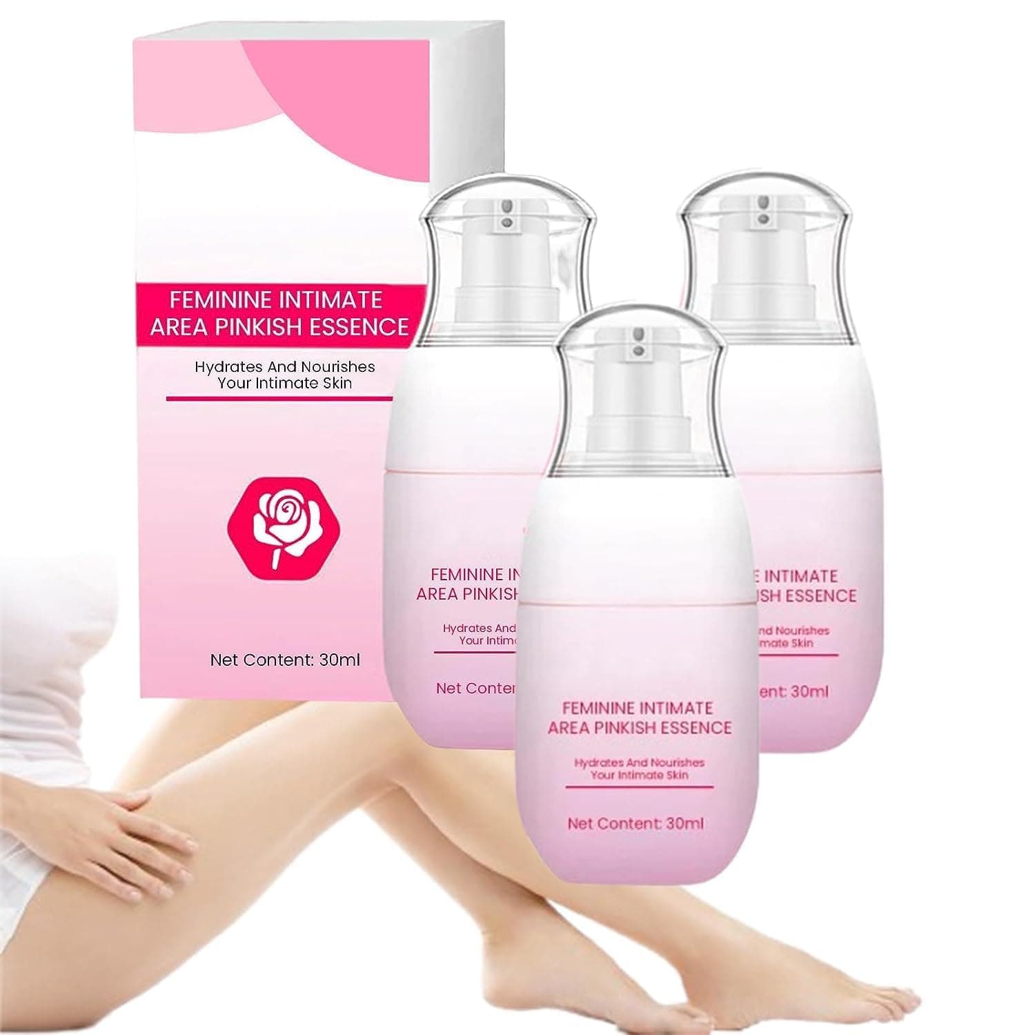 Purer Feminine Intimate Area Whitening Pinkish Essence, 2023 New Purer Intimate Area Essence, Intimate Area Whitening Cream, Intimate Whitening Cream for Bikini Area, Moisture Intimate Area (3pc)