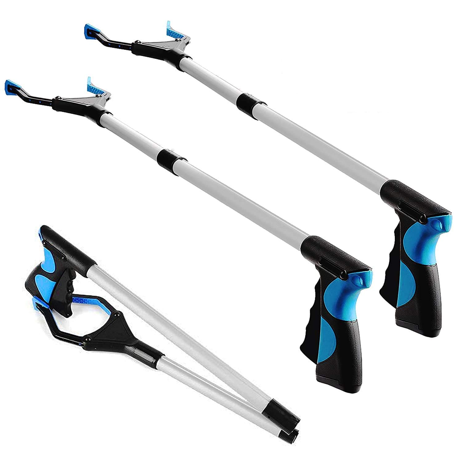 Adusa Reacher Grabber Pick up Tool,32" Foldable Lightweight Long Duty Mobility Aid, Grabber Tool for Elderly,Claw Trash Garbage Picker - 2 Pack
