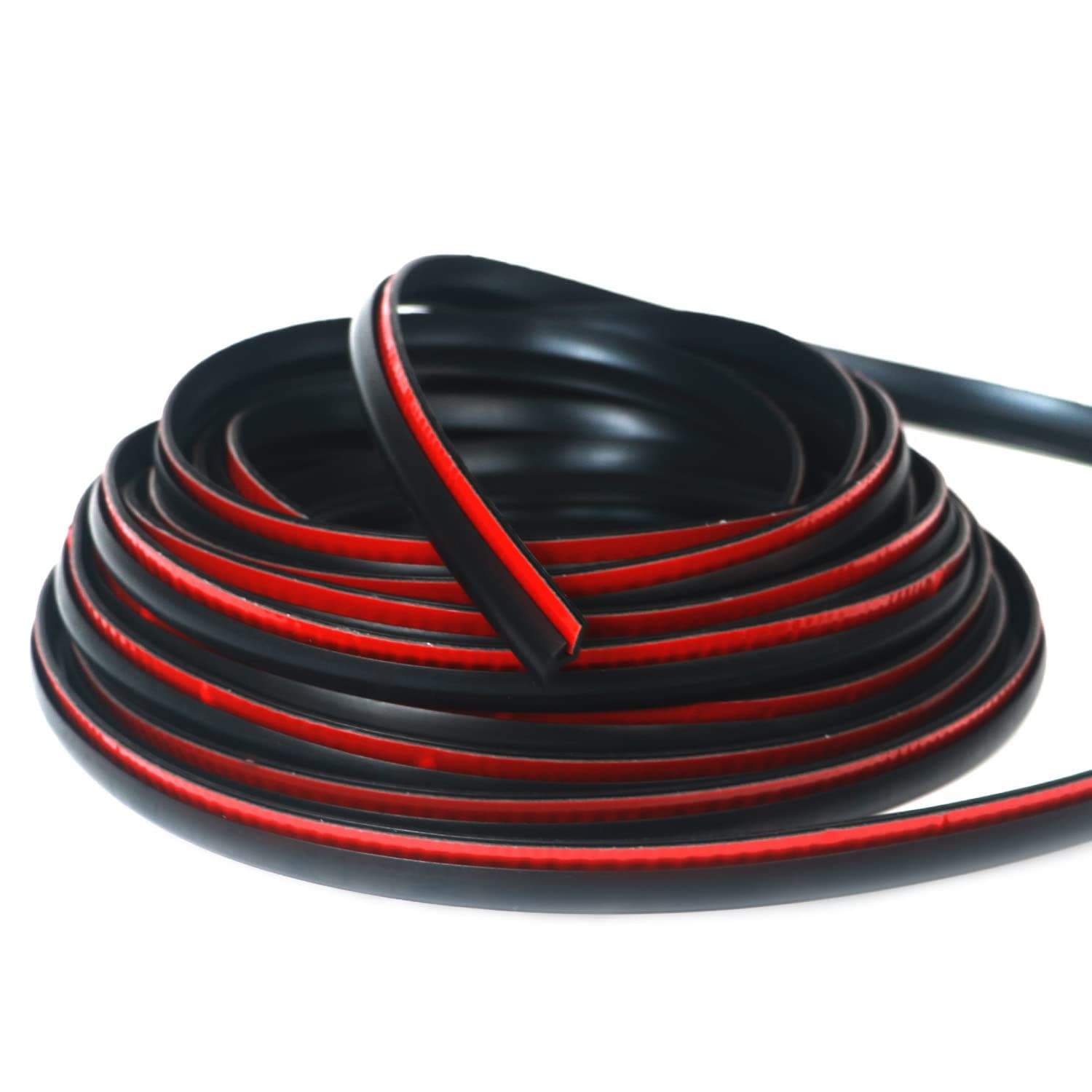 Fender Flares Edge Trim, Fender Flare Rubber Seal for Car and Truck Wheel Wells, Rubber Gasket for Fender Flares Universal, Bonds w/Automotive-Grade Adhesive Tape, T-Style, 30’ Length