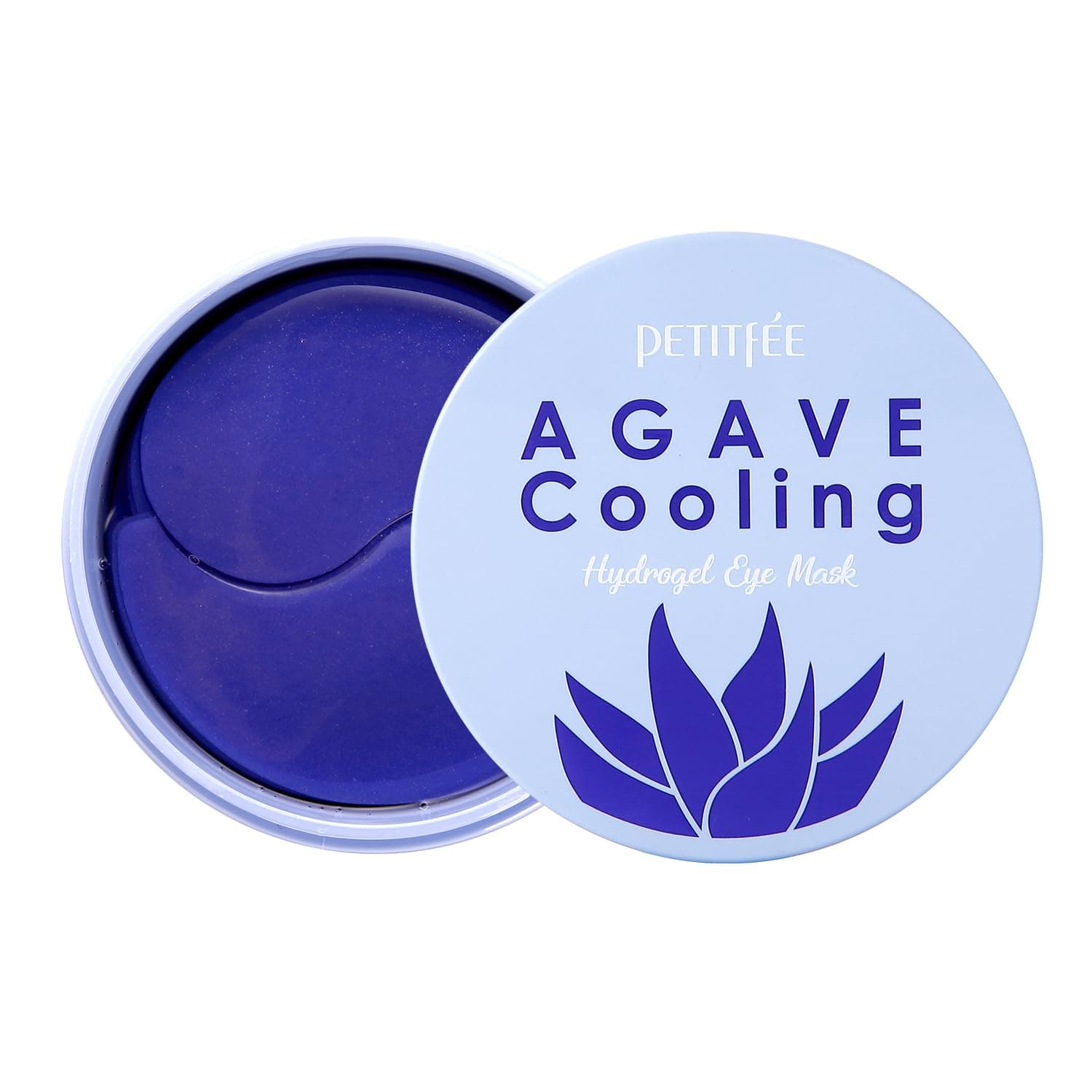 Agave Cooling Hydrogel Eye Mask 60ea (30pairs) - Quick Calming Eye Patches with Blue Energy Complex, Agave, Blueberry, Eggplant, Caffeine Extracts, Moisturizing, Soothing Eye Care