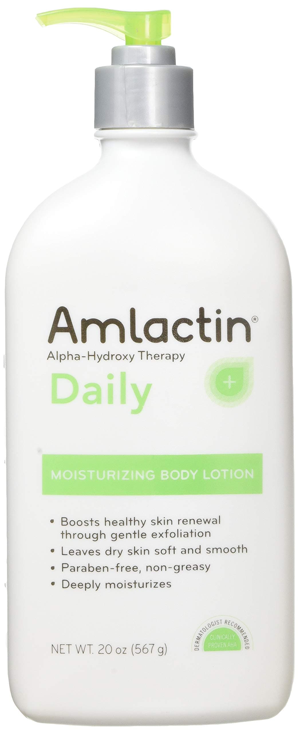 Amlactin 12% Lactic Acid Alpha-Hydroxy Therapy Moisturizing Body Lotion, Fragrance Free, Non-Greasy (Large 20-Ounce Bottle)