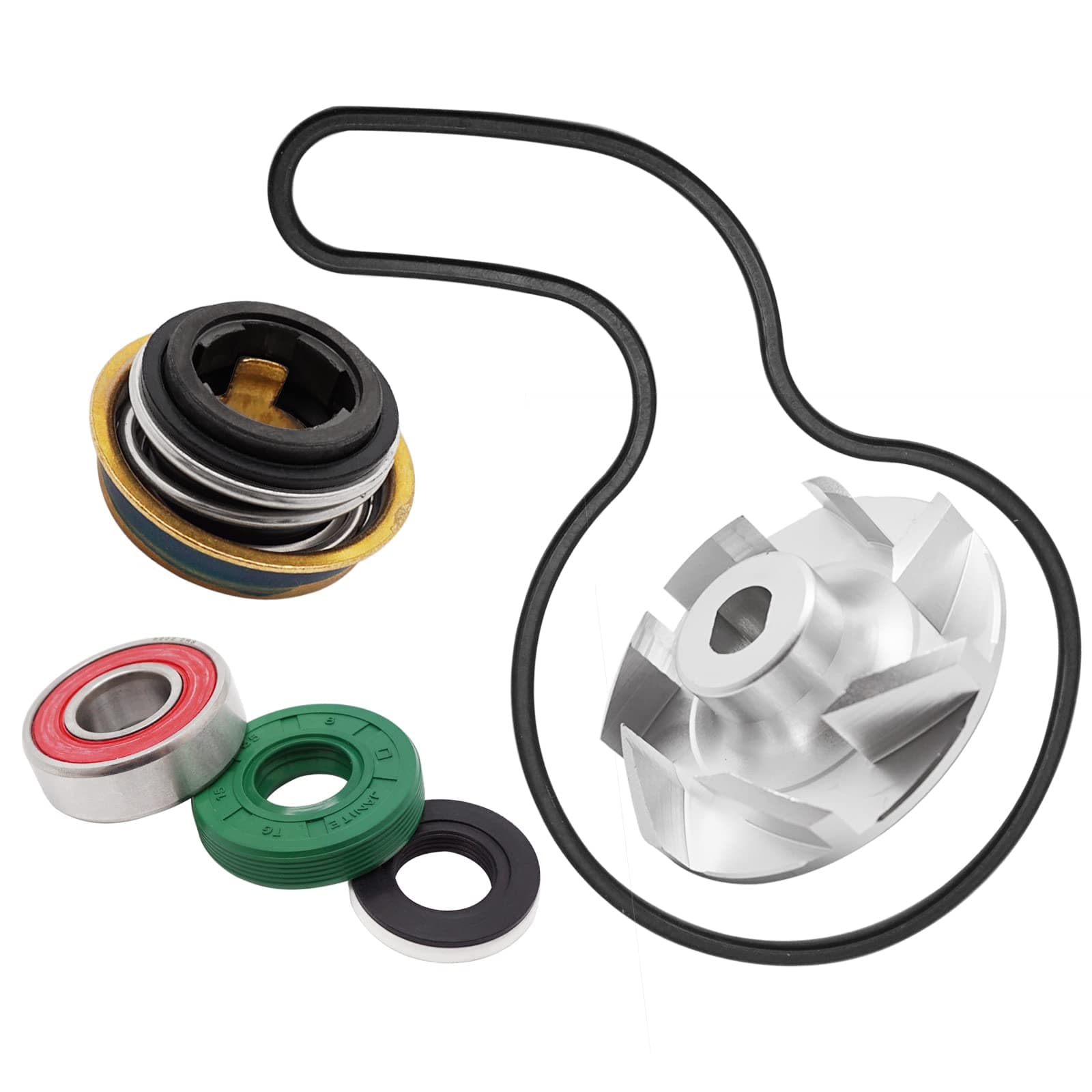 Water Pump Rebuild Kit Aluminum Impeller And Seal Driver Tool for Polaris RZR 800 2008-2014 Sportsman 600 2003-2005 700 2003-2008 800 2005-2014 Ranger 700 2005-2009 800 2010-2017 Frontier 2002-2005