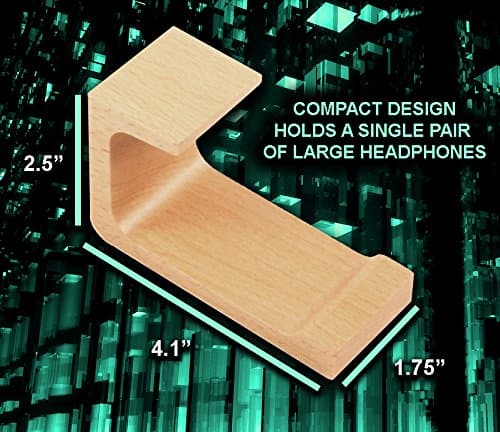 HEADPHONE HANGER Beechwood PC Gaming Headset Mount For Razer Kraken 7.1, Razer Kraken Pro V2, Razer ManO’War, Razer Electra V2 and More Razer Headphones Wired and Wireless Gaming Headsets