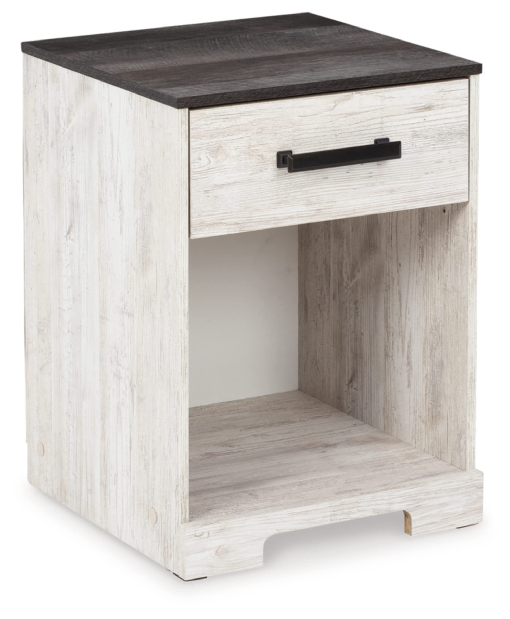 Signature Design by Ashley Shawburn 1 Drawer Night Stand Nightstand, 22.09" Tall, Whitewash & Gray