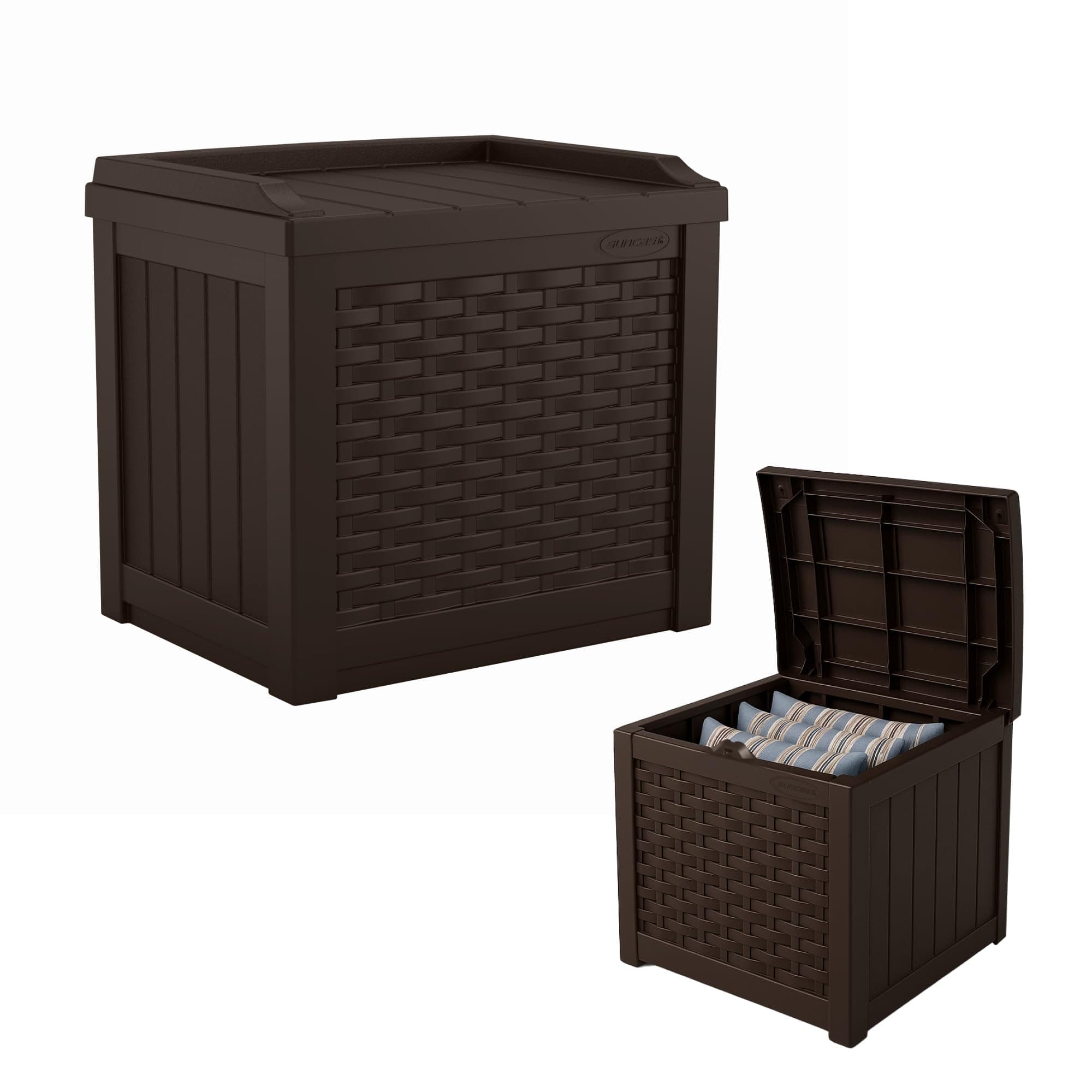 Suncast Rowlinson Georgia 83L Storage Box - Java Brown
