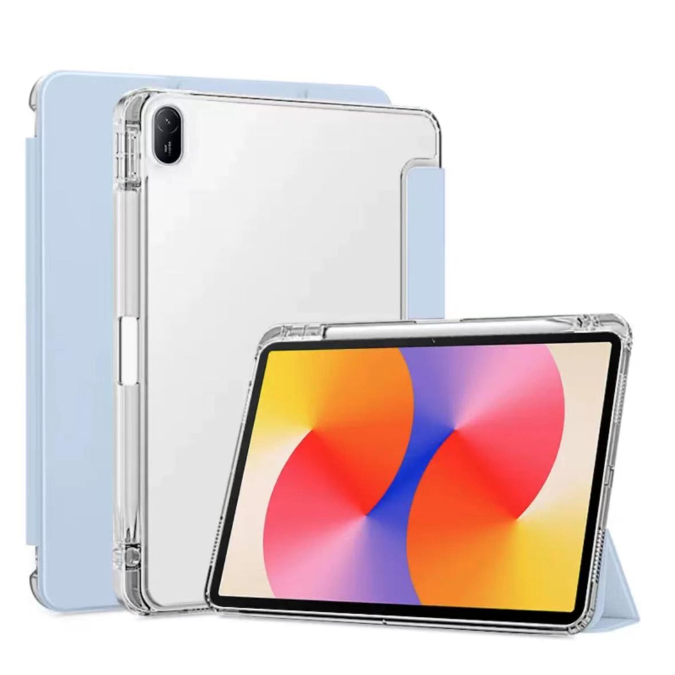 Cover Compatible with Huawei MatePad SE 11inch 2024 Case with Pencil Holder, Slim Lightweight TPU Shockproof Cover with Clear Back Silicone Shell Protective for Huawei MatePad SE 11“ (Blue)