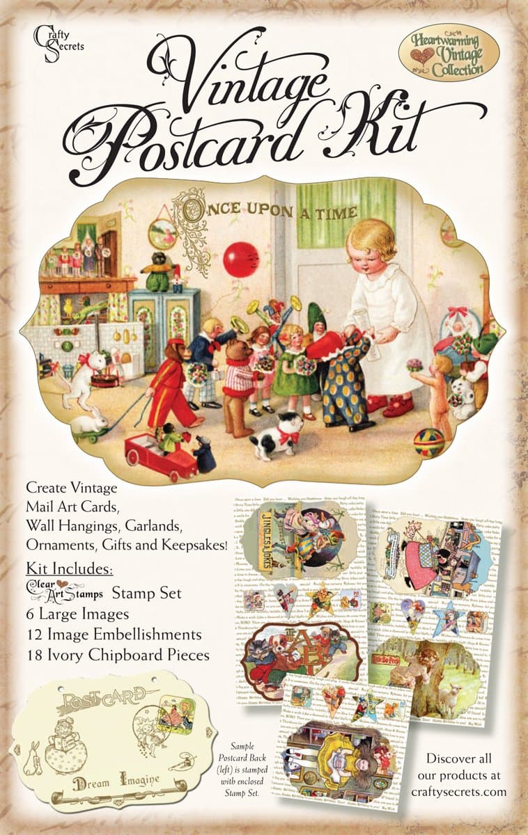 Crafty Secrets Heartwarming Vintage Postcard Kit, Staory Time