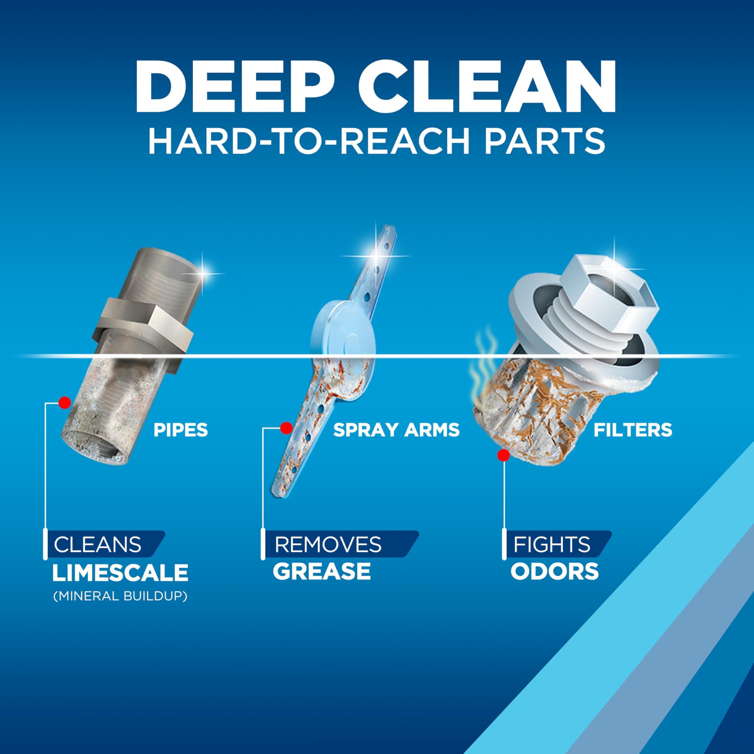 Finish Dual Action Dishwasher Cleaner: Fight Grease & Limescale, Fresh, 8.45oz 1 Pack