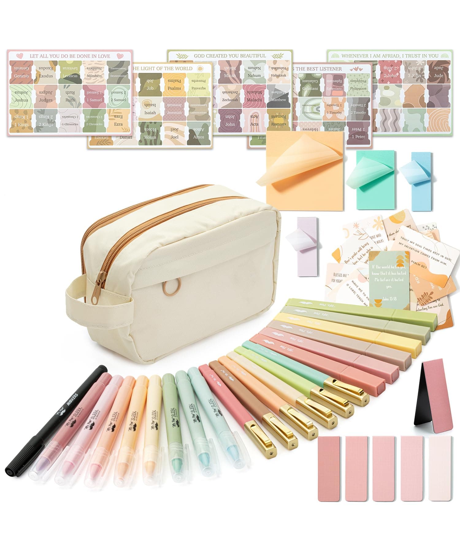 Bible Journaling Kit, Study Supplies, No Bleed Highlighters And Pens Bleed, Pens, Kit For Gift, Tools, Pencil Case