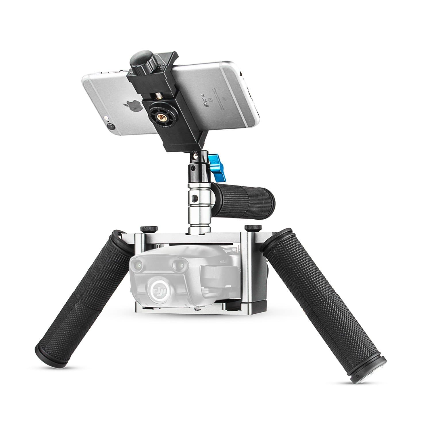 Dual Handheld Bracket Kit for DJI Mavic Air, HolaFotot Metal Cinema Tray Mavic Camera Gimbal Stabilizer for DJI Mavic Air