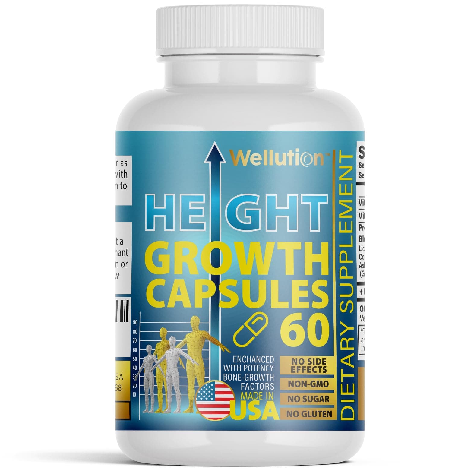 WELLUTION Maximizer Supplement - Natural Pills- Made in USA - with Calcium Supporting Bone Strength