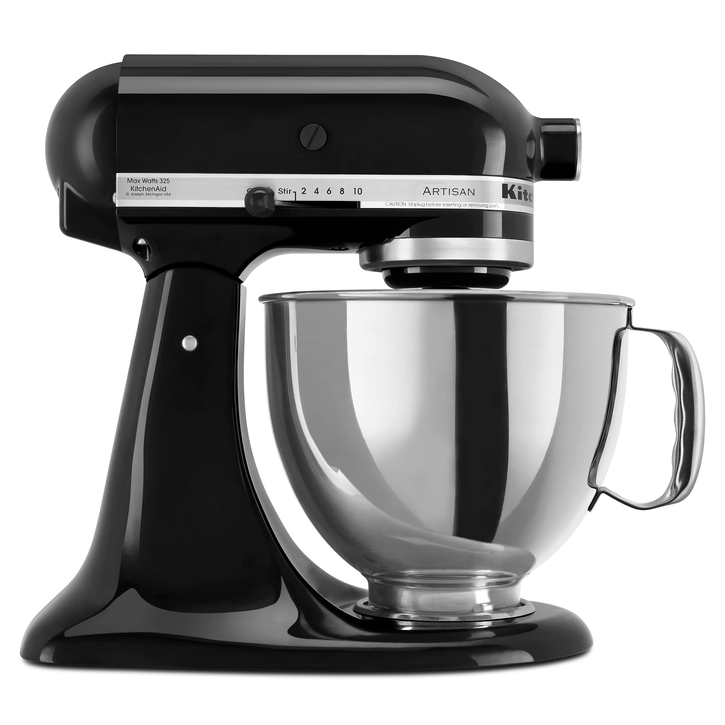 Artisan Series 5 Quart Tilt Head Stand Mixer with Pouring Shield KSM150PS, Onyx Black