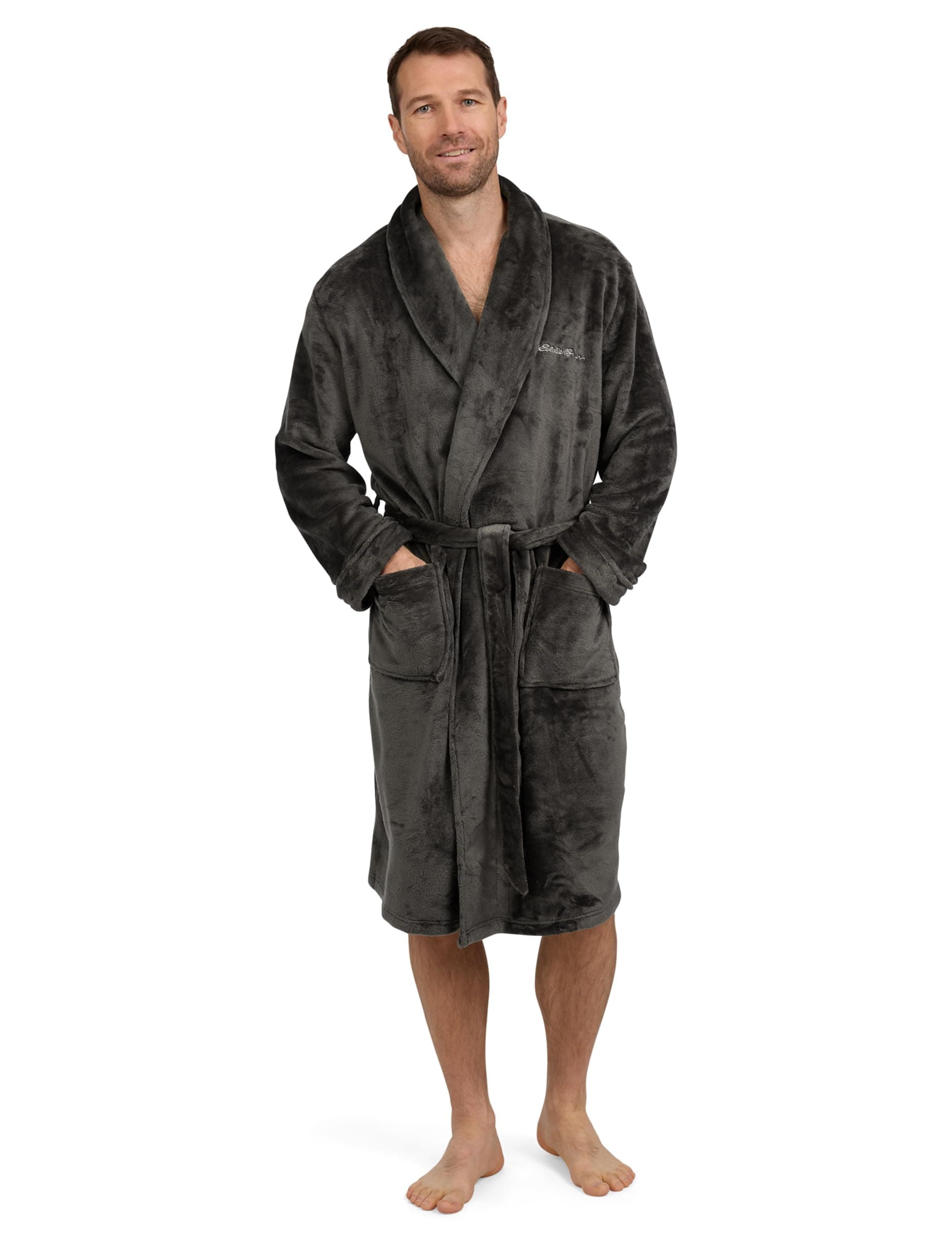 Mens Robe Plush – Fuzzy & Fluffy Fleece Spa Robes for Men | Soft Warm Winter Bathrobe with Pockets & Belt
