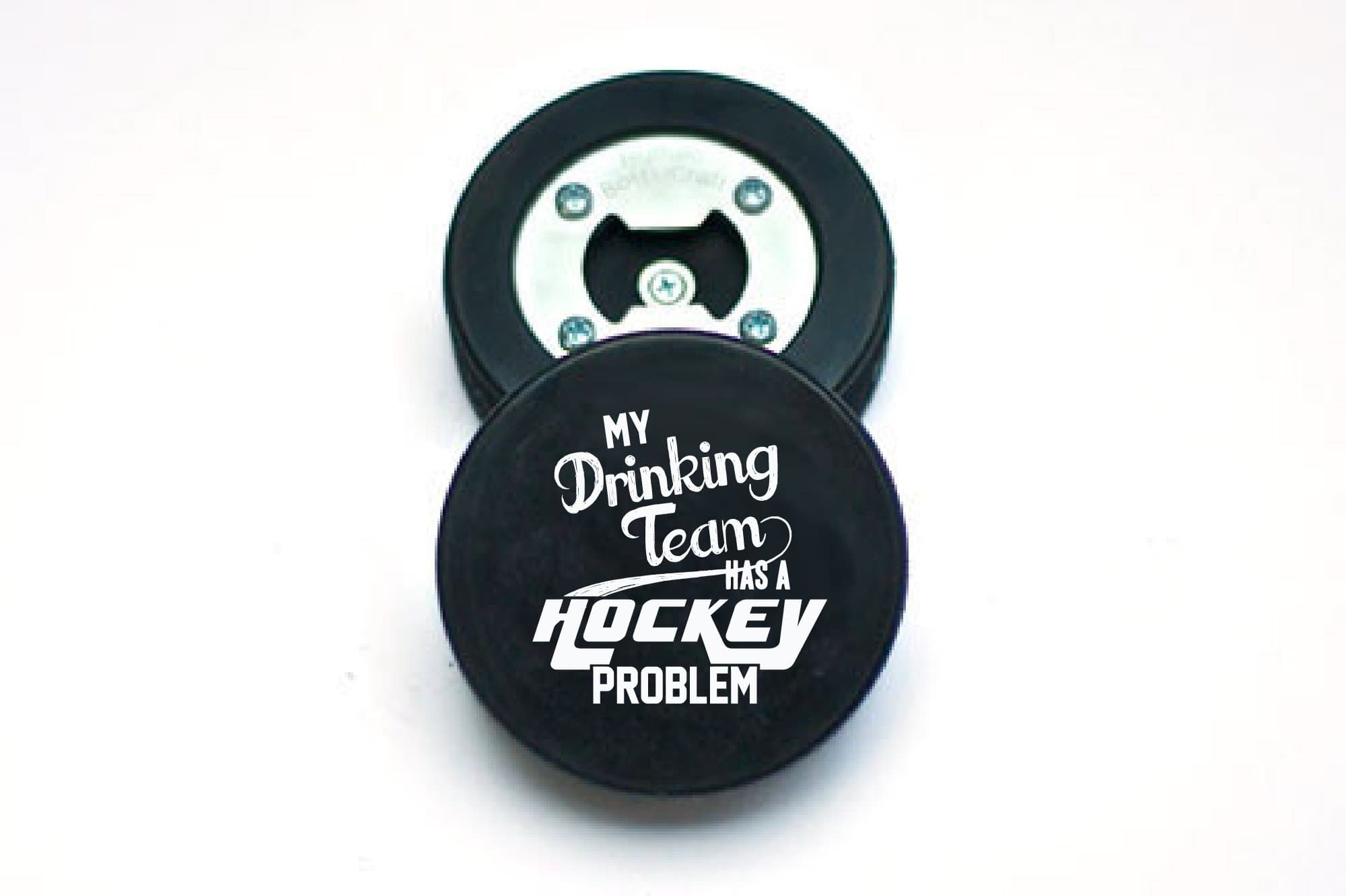 The PuckOpener - Hockey Puck Bottle Opener - Hockey Problems