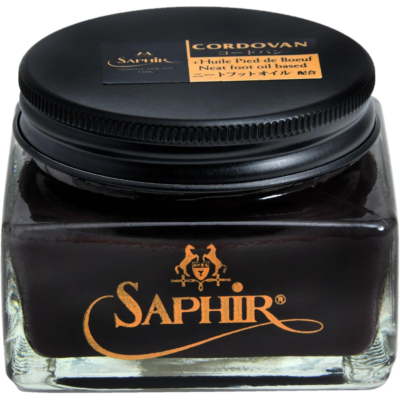 SAPHIR Supreme Shine Extracting Cordovan Cream for Hand Care of Leather Shoes Shoe Polish Wallet Shell Cordovan Oil Cordovan Alden Cypress Complementary Nutrition Protection 75ml