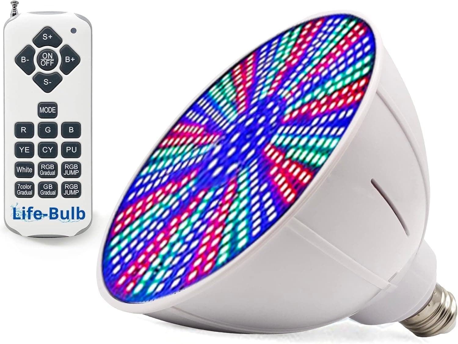 120V Color LED Pool Lights for Inground Pool, Pool Light Bulb, Fits Hayward & Pentair LED Pool Lighting & Other E26 Screw in Types, RGB, 500W Equivalent, Lifetime Replacement Program