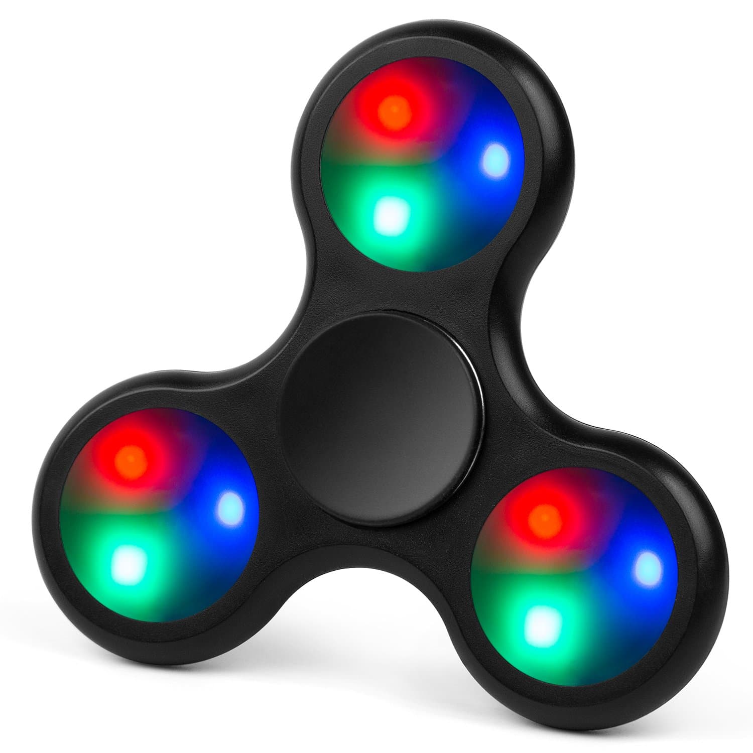 LYNEC Fidget Spinner Toy Fidget Spinne LED Glowing Hand Tri-Spinner, ADHD, Anxiety, and Stress Relief