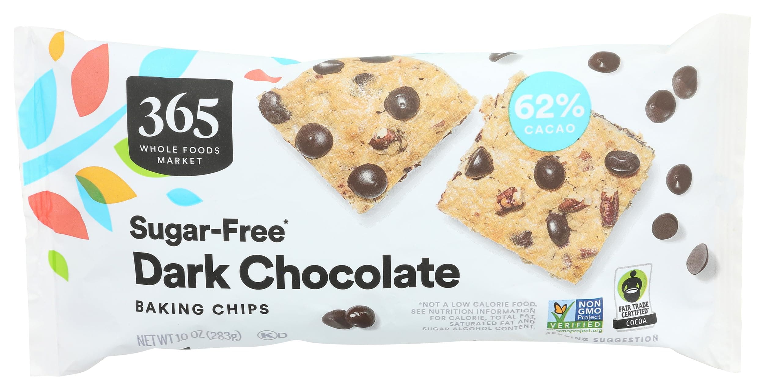 365 by Whole Foods Market, Sugar-Free Dark Chocolate Baking Chips, 10 Ounce