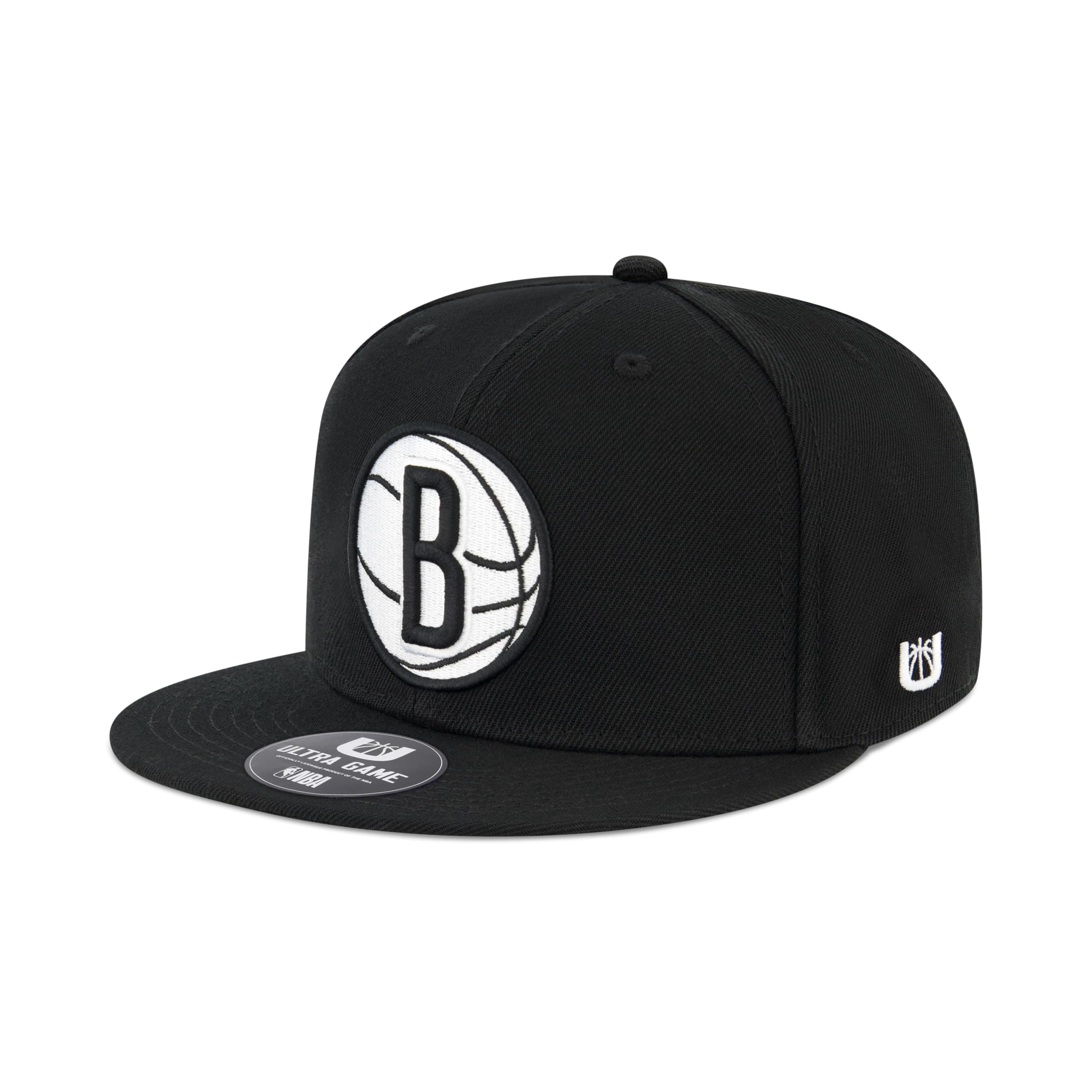 Ultra Game Men NBA Official Twill Snap Back Ultimate Black Baseball Cap Hat