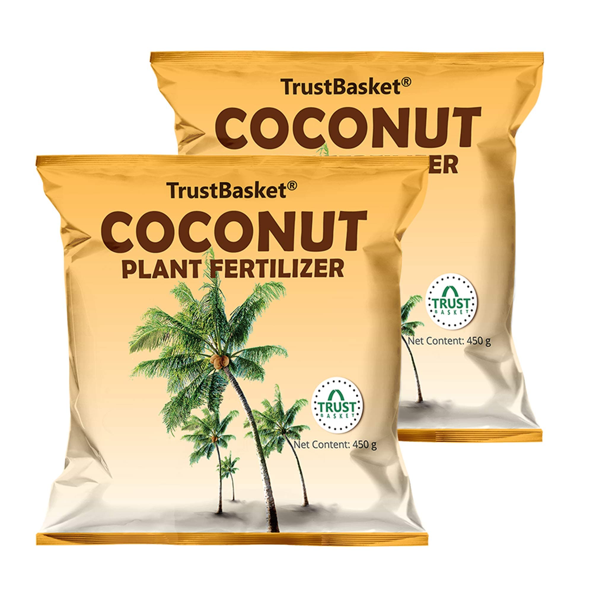 TrustBasket Coconut Plant Fertilizer (450 gm) - Set of 2 | Essential Organic Fertilizer for The Overall Growth of Coconut Trees | Combination of Macro & Micronutrients