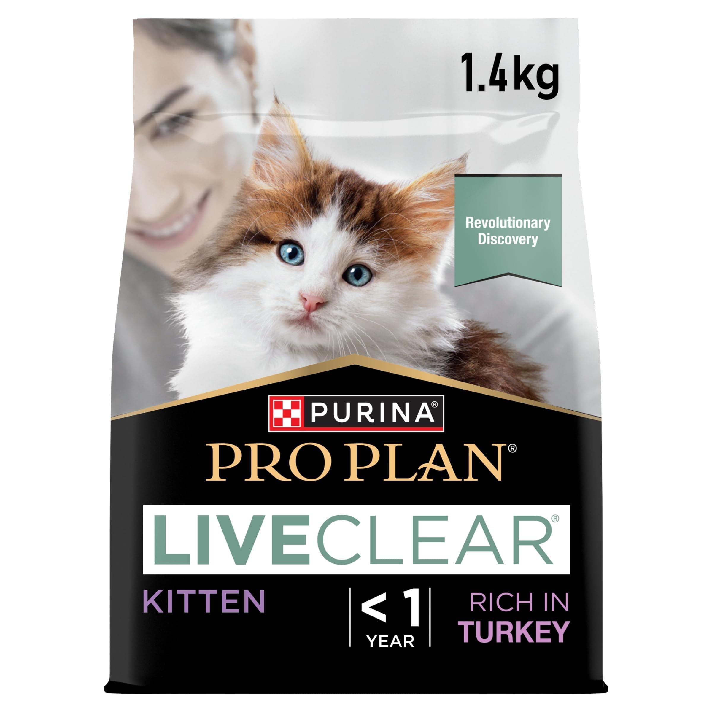 PRO PLAN® LIVECLEAR® Kitten 1-12M Rich in Turkey Dry Cat Food 1.4kg