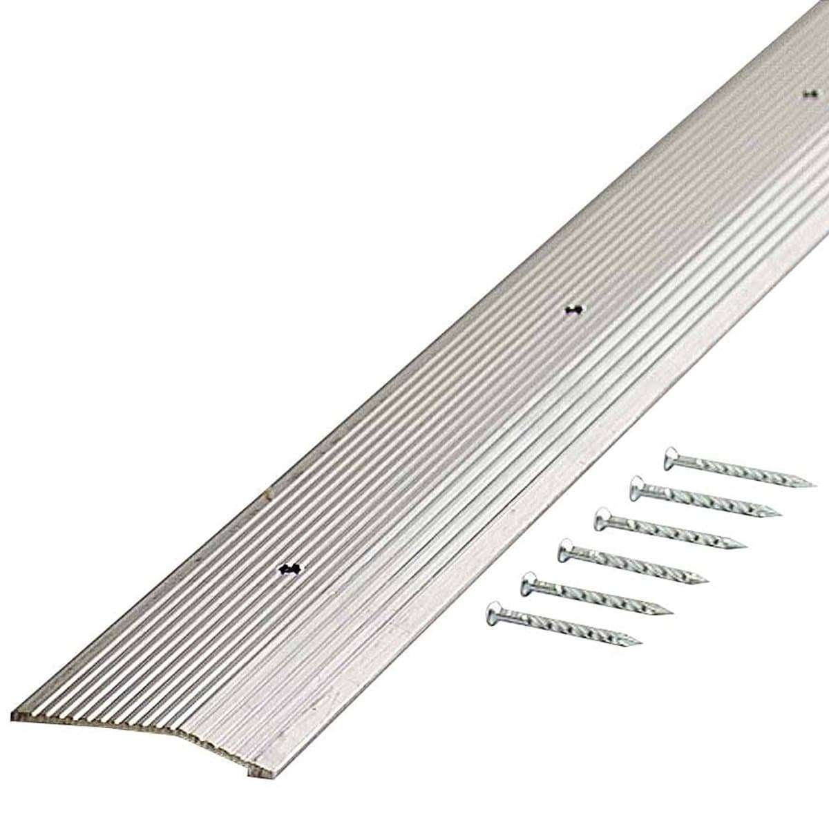M-D Building Products 78071 1-3/8 In. X 36 In. Silver Aluminum Carpet Trim w/Screw Nails