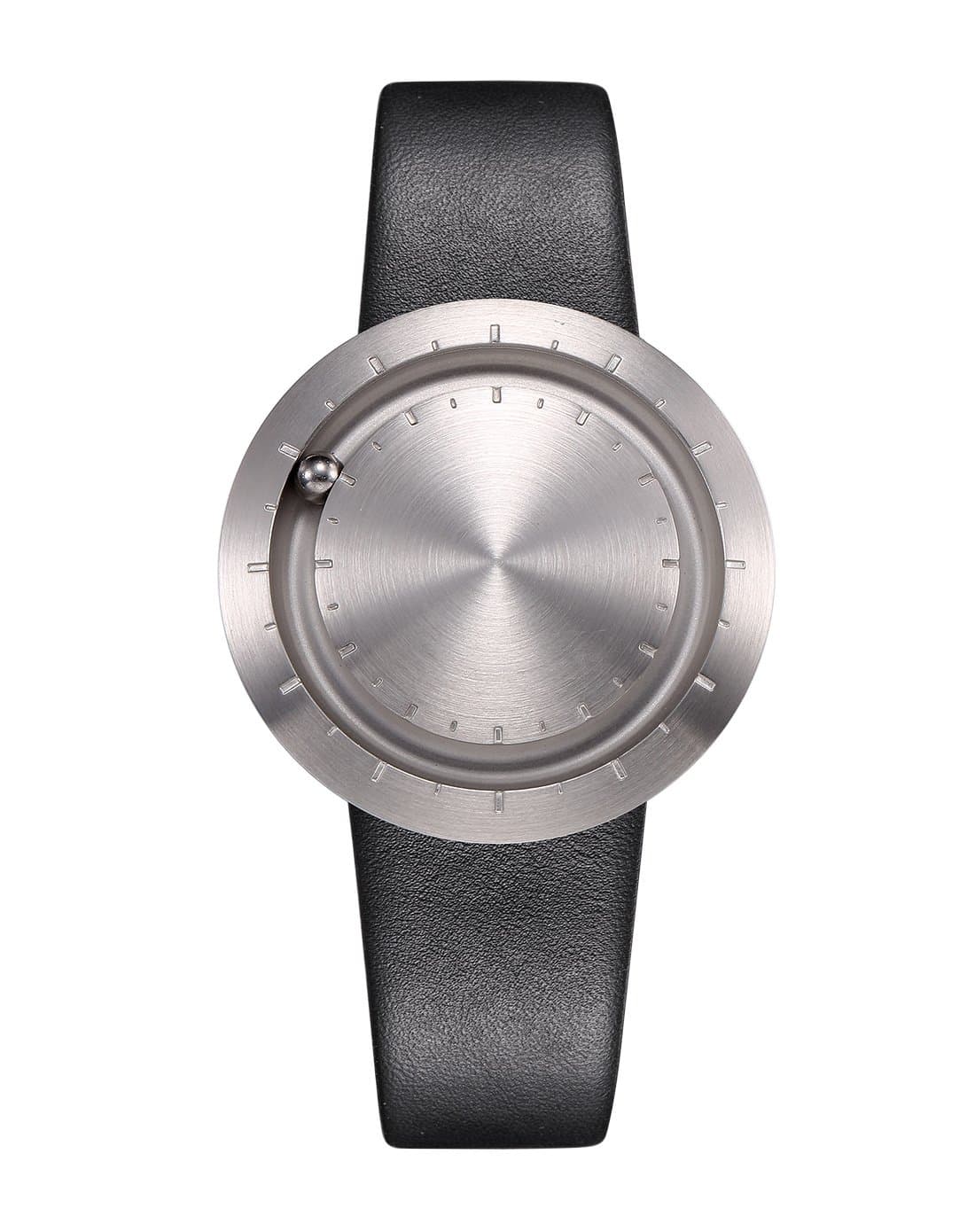 Designer Watch Lavaro Abacus Silver – A Special Designer Watch with Swiss Quartz Movement – Made in Germany – Brushed Polished Stainless Steel Body/Steel Ball and Magnet Analog 853559