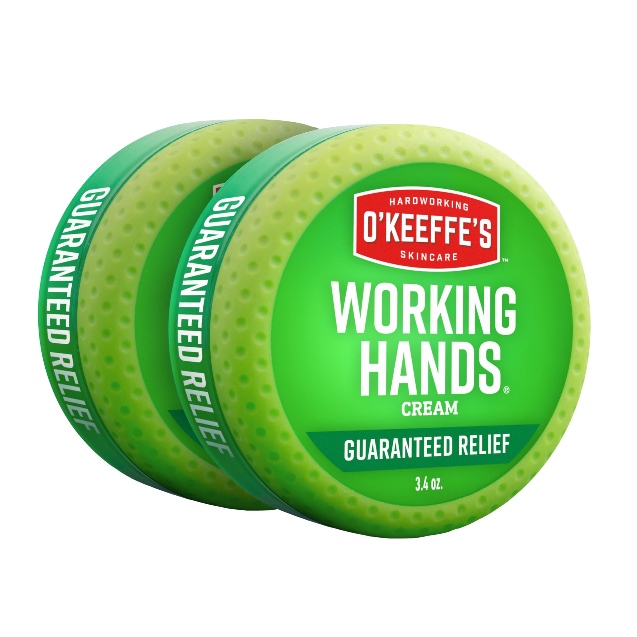 O'Keeffe's Working Hands Hand Cream for Extremely Dry, Cracked Hands, 3.4 Ounce Jar, (Pack 2)