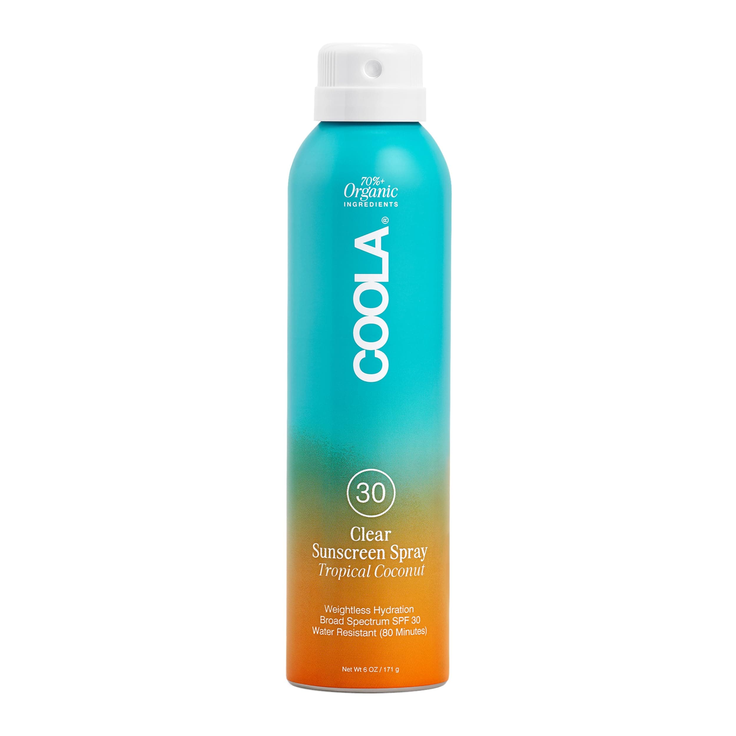 Coola Classic Body Organic Sunscreen Spray SPF 30 - Tropical Coconut For Unisex 6 oz Sunscreen