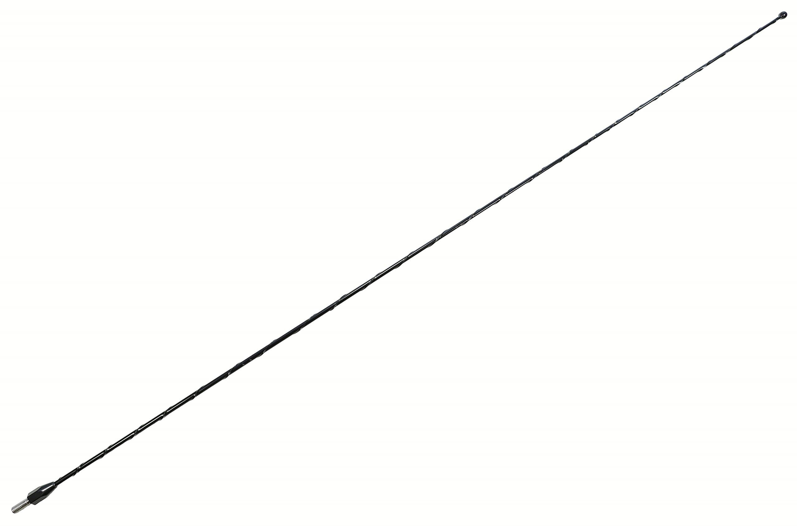 AntennaMastsRus - 31 Inch Black Antenna for Jeep Wrangler JK - JL | Gladiator (2007-2024) - Spiral Wind Noise Cancellation - Spring Steel Construction - Stainless Steel Threading