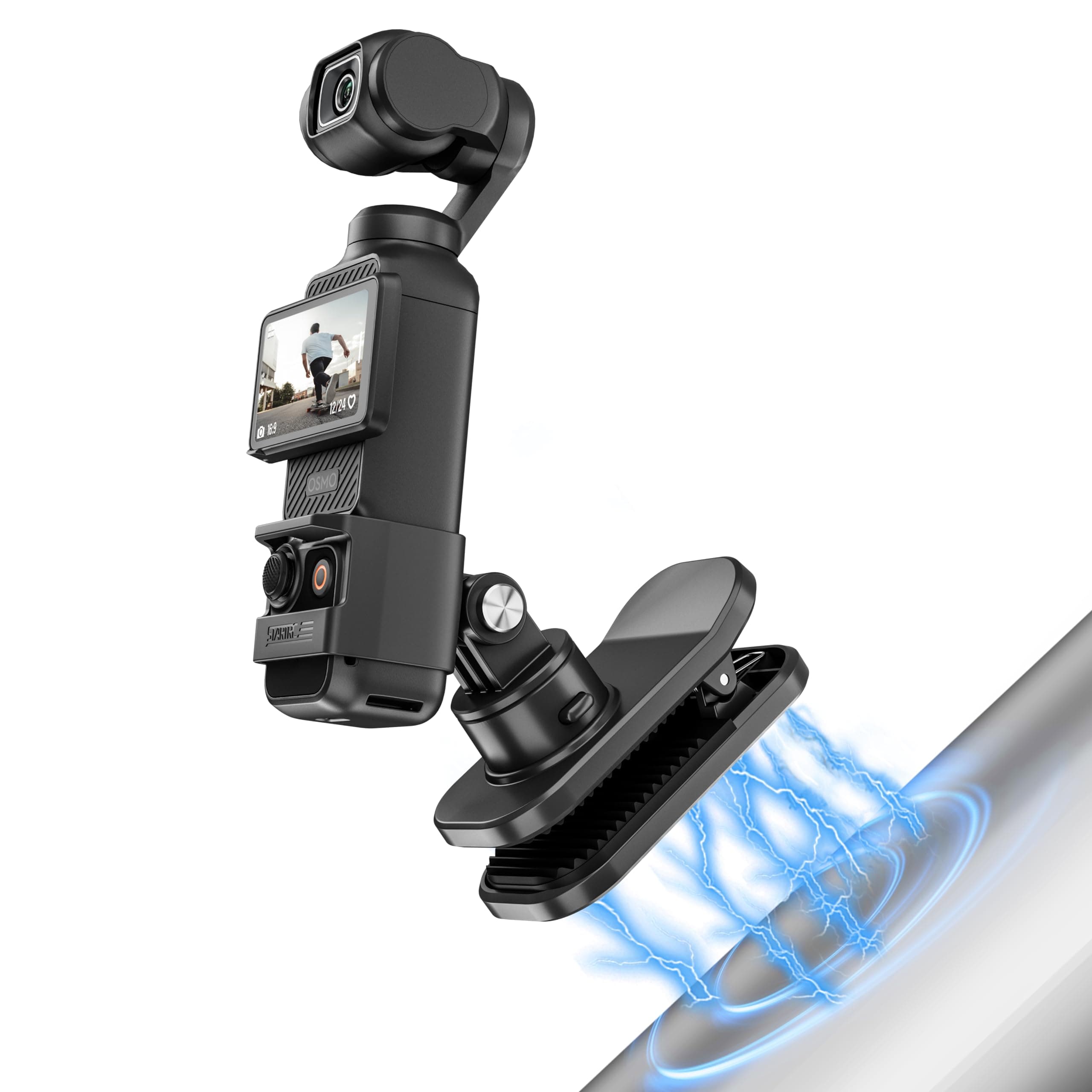 Magnetic Backpack Shoulder Strap Mount,360° Universal Quick Release Backpack Mount for DJI Action/Osmo Pocket,for Max/Mini/Hero/Fusion Session/Insta360 and Most Action Camera Accessories