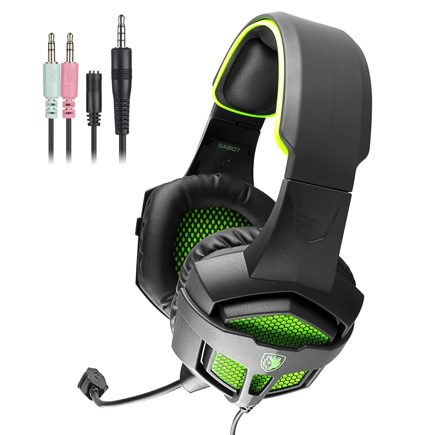 SADES SA-807 Multi-Platform Gaming Headset Headphones For New Xbox one PS4 PC Laptop Mac iPad iPod (Green)
