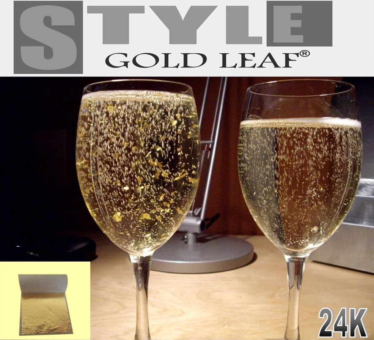 24ct Edible Gold Leaf 10 sheets - Champagne, Drinks, Cake Topping and Jelly Bling my shoes UK00003085705 Trademarked