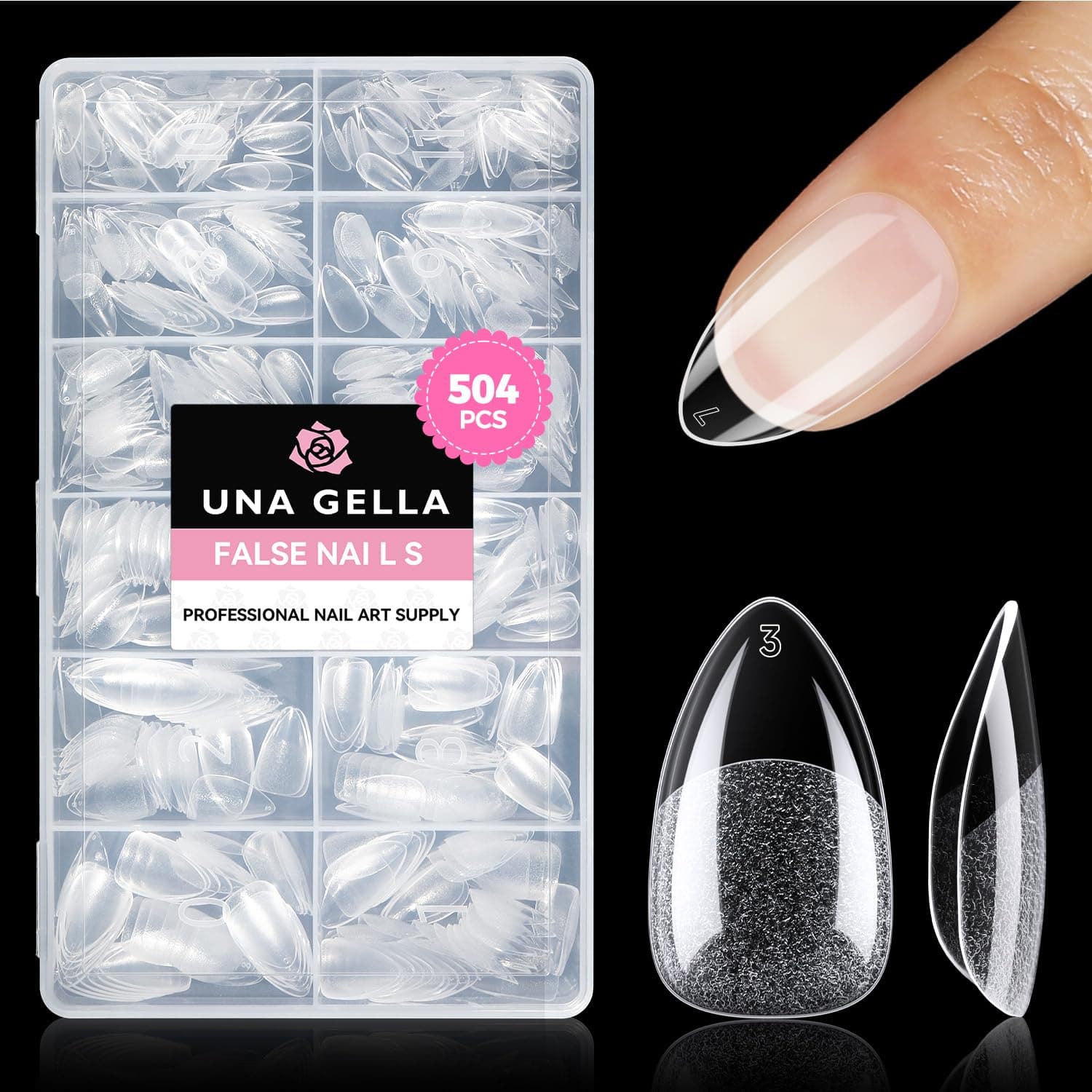 - Short Almond Nail Tips: 504PCS Short Fake Nails Soft Press On Gel Nail Tips Pre Shaped Almond Shape Home Nail Extension Full Cover, 12 Sizes Acrylic Gelly Tips
