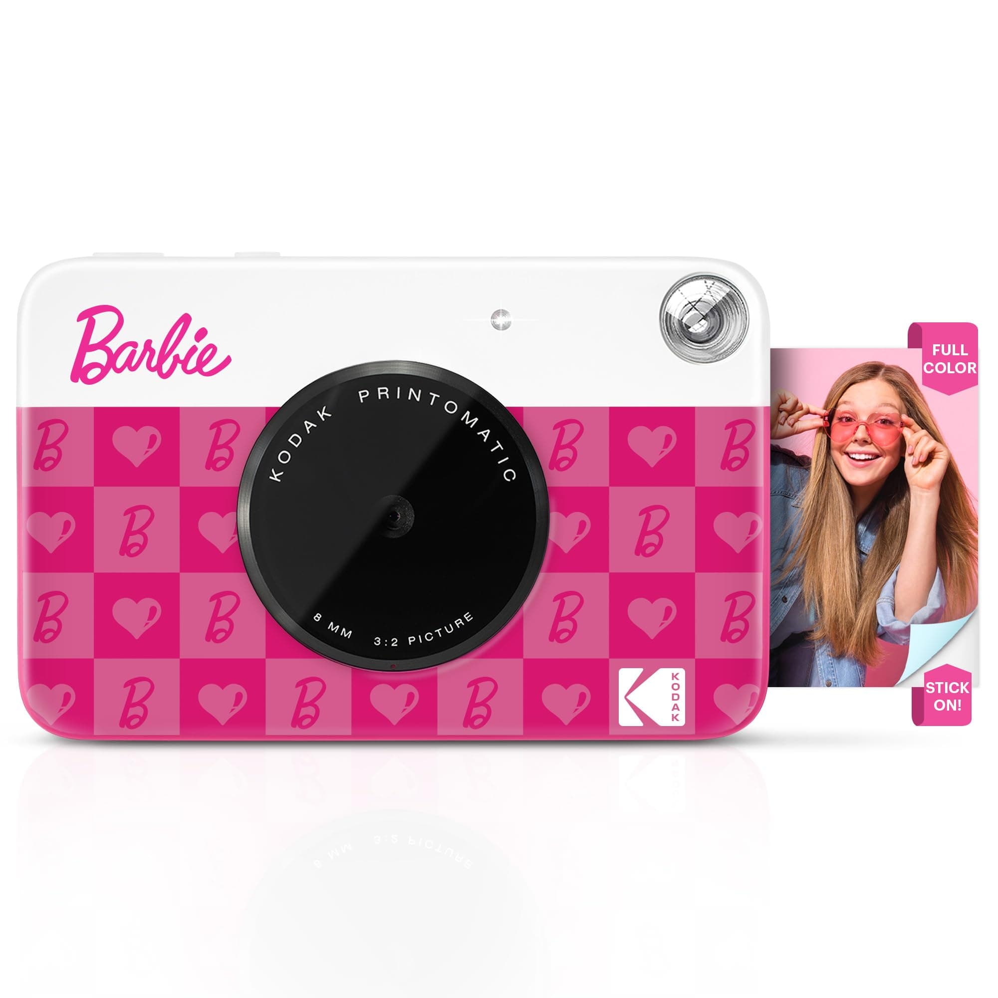 Barbie x Printomatic Full-Color Instant Print Digital Camera – 5MP Portable Barbie Camera Prints Colorful 2x3” Sticky-Back Photos – Iconic Style