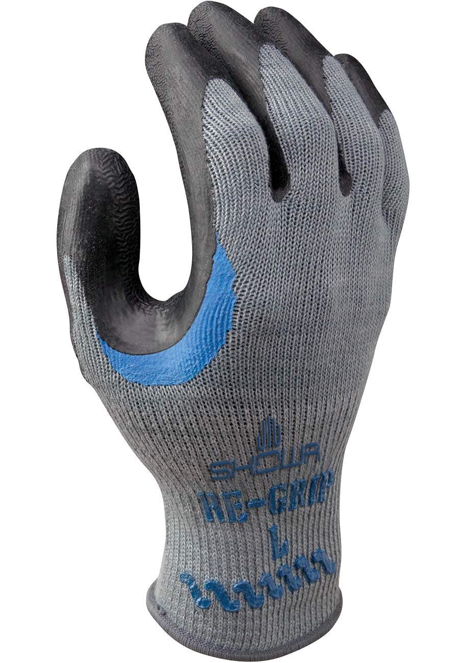 Showa Gloves SHO330-L No.330 ReGrip Glove, Size: L, Grey/Black