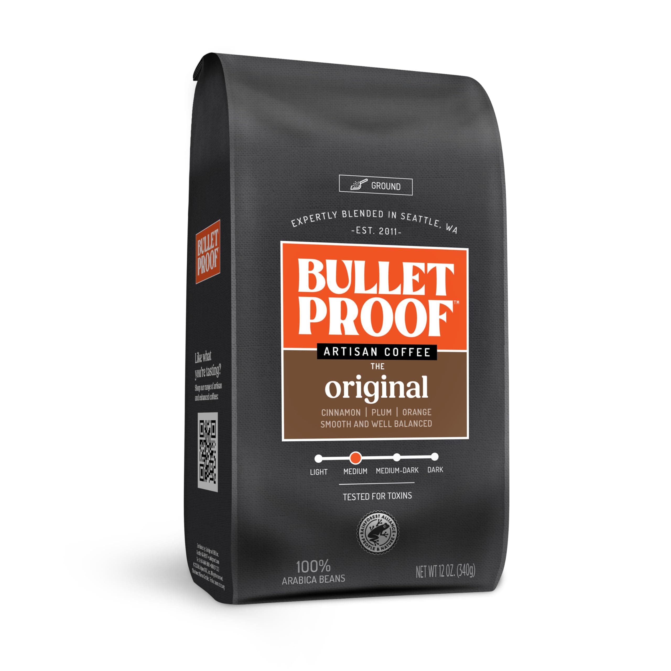 Bulletproof The Original Premium Gourmet Medium Roast Organic Beans Ground Coffee