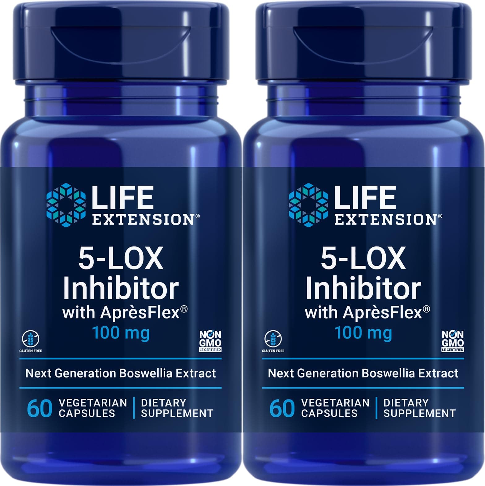 5-LOX Inhibitor with AprèsFlex 100 mg, 60 Vegetarian Capsules (Pack of 2)