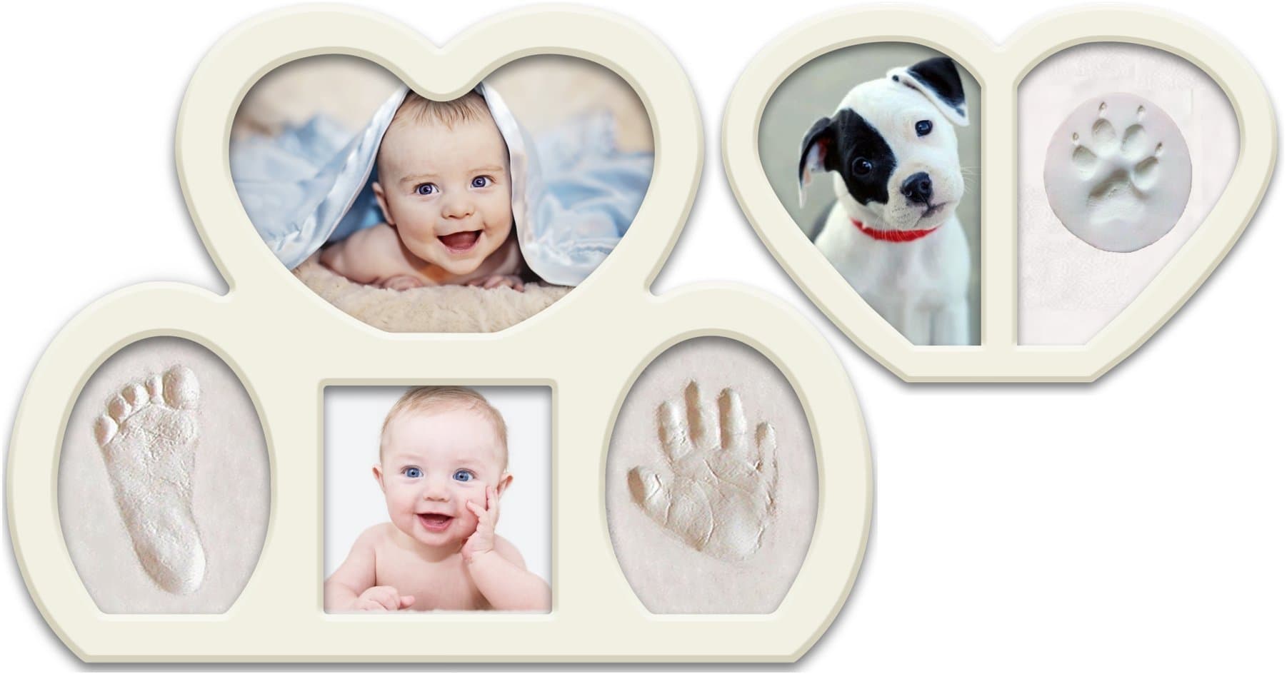 Epicoz Bundle. Baby Handprint and Footprint Photo Frame Kit. Unique Christening and Baptism Idea. Newborn Babyprints Keepsake.