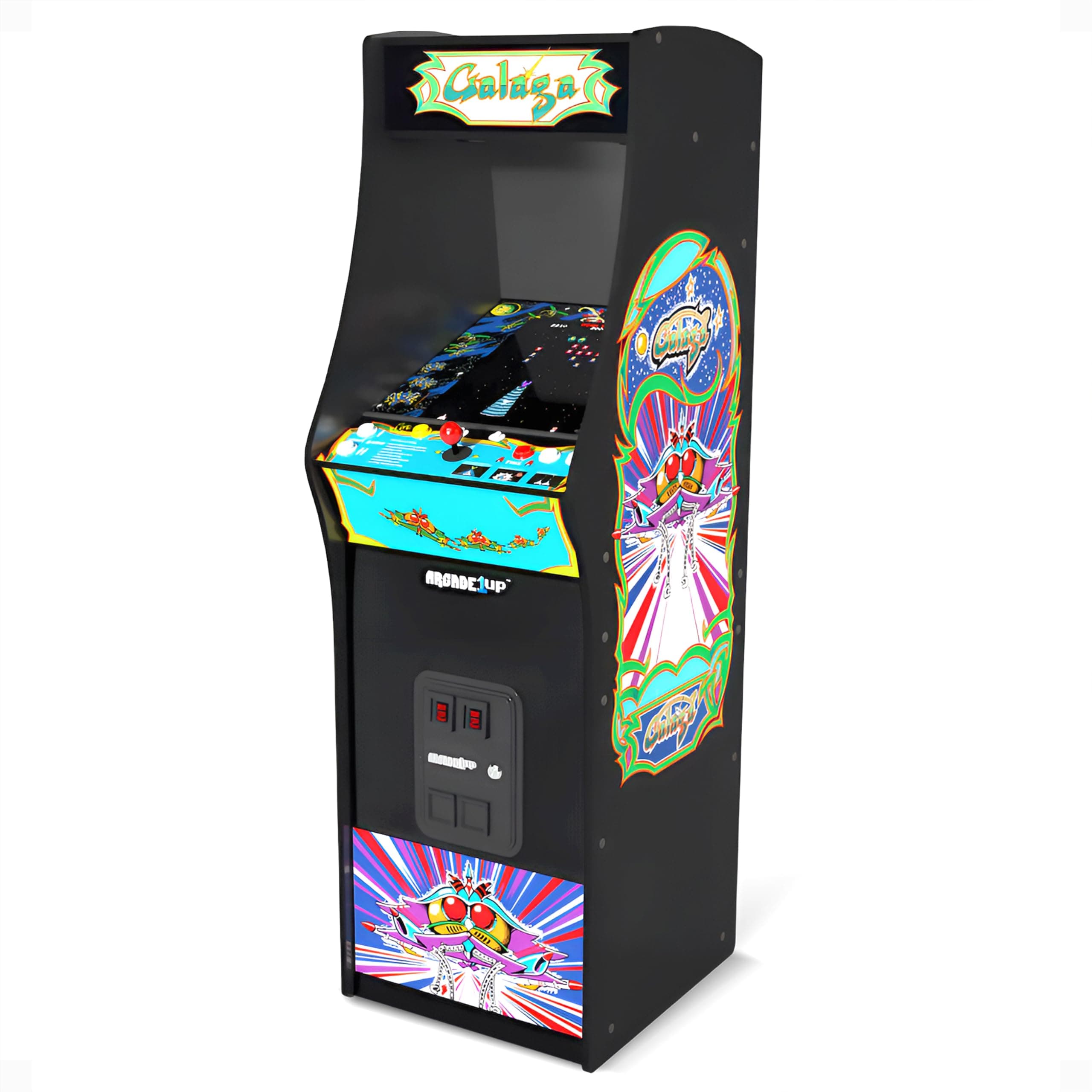 Arcade1Up GALAGA Deluxe Arcade Machine w/ 14 Classic Games, 17" Screen & WiFi Leaderboards - Indoor Tabletop Video Gaming