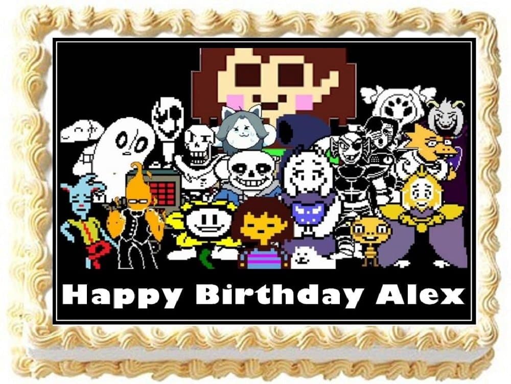 Undertale Personalized Edible Cake Topper Image -- 1/4 Sheet