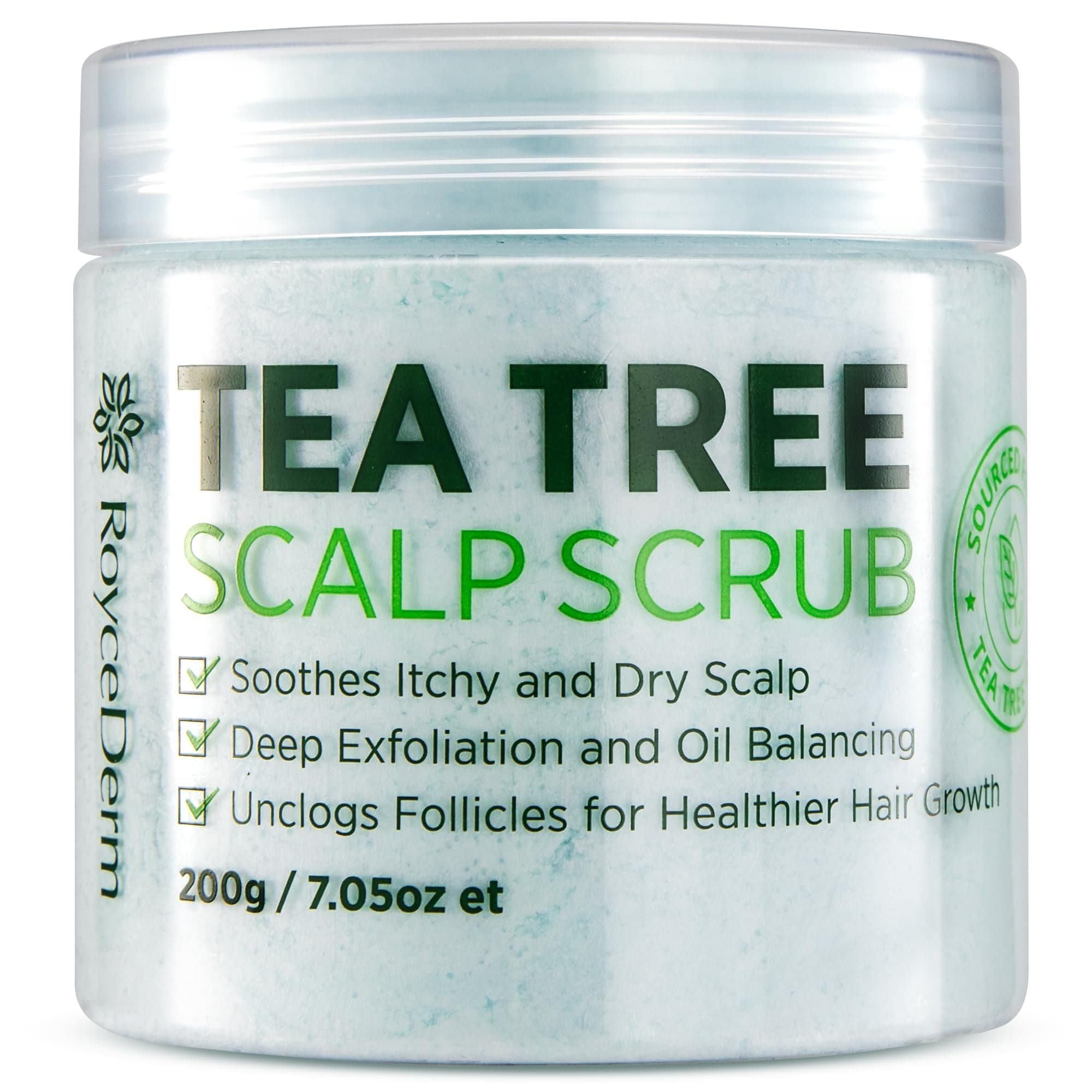 Tea Tree Scalp Scrub: Anti Fungal Pre Shampoo, Itchy Relief Scalp Treatment for Dandruff, Psoriasis & Seborrheic Dermatitis - Gently Exfoliator, Relieves Dryness, Promotes Hair Growth