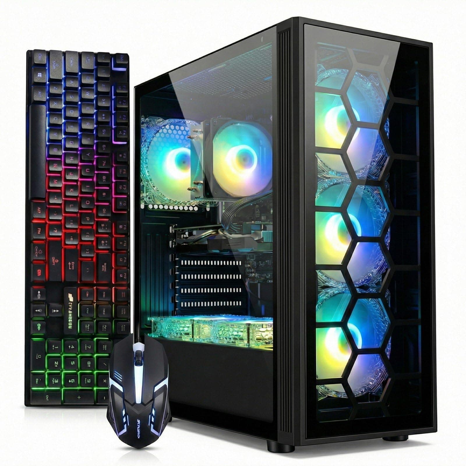 STGAubron Gaming PC Desktop, Intel Core i7 up to 3.9 GHz, GeForce RTX 3050 6G...