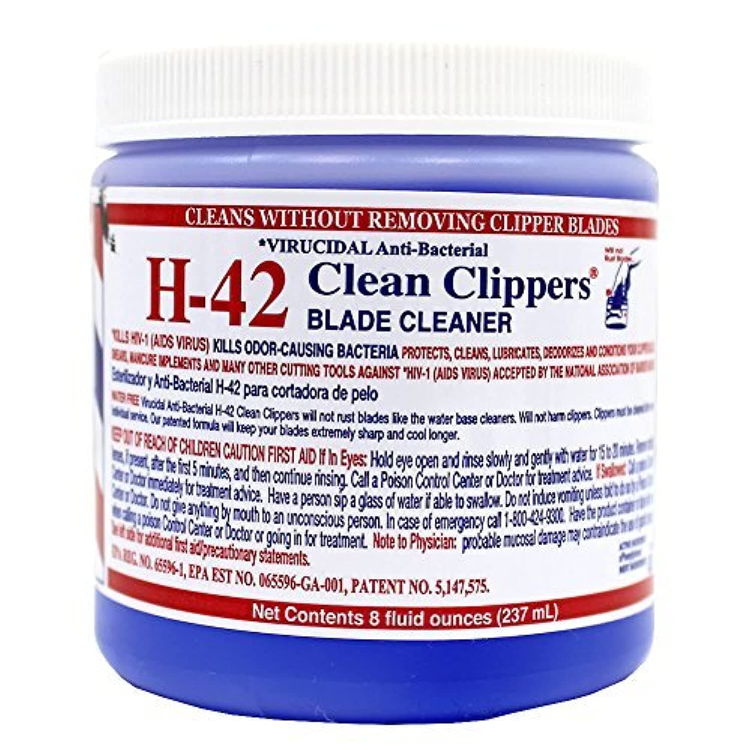 H 42 Clean Clippers Blade Cleaner Virucidal Anti Bacterial 8oz
