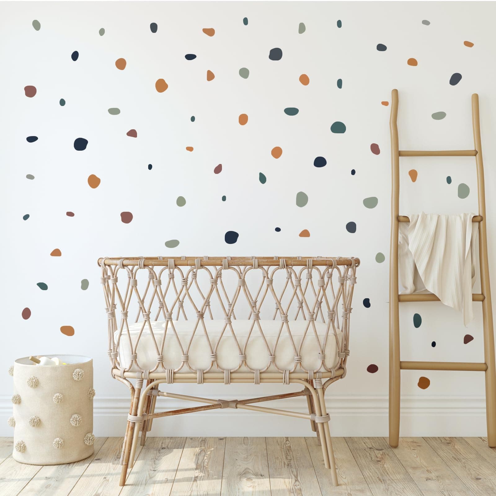 Tanlaby Boho Irregular Dot Wall Stickers, Rainbow Terrazzo Abstract Wall Decals, Modern Wall Art Sticker for Bedroom Living Room Kitchen Sofa TV Backdrop Wall Decor