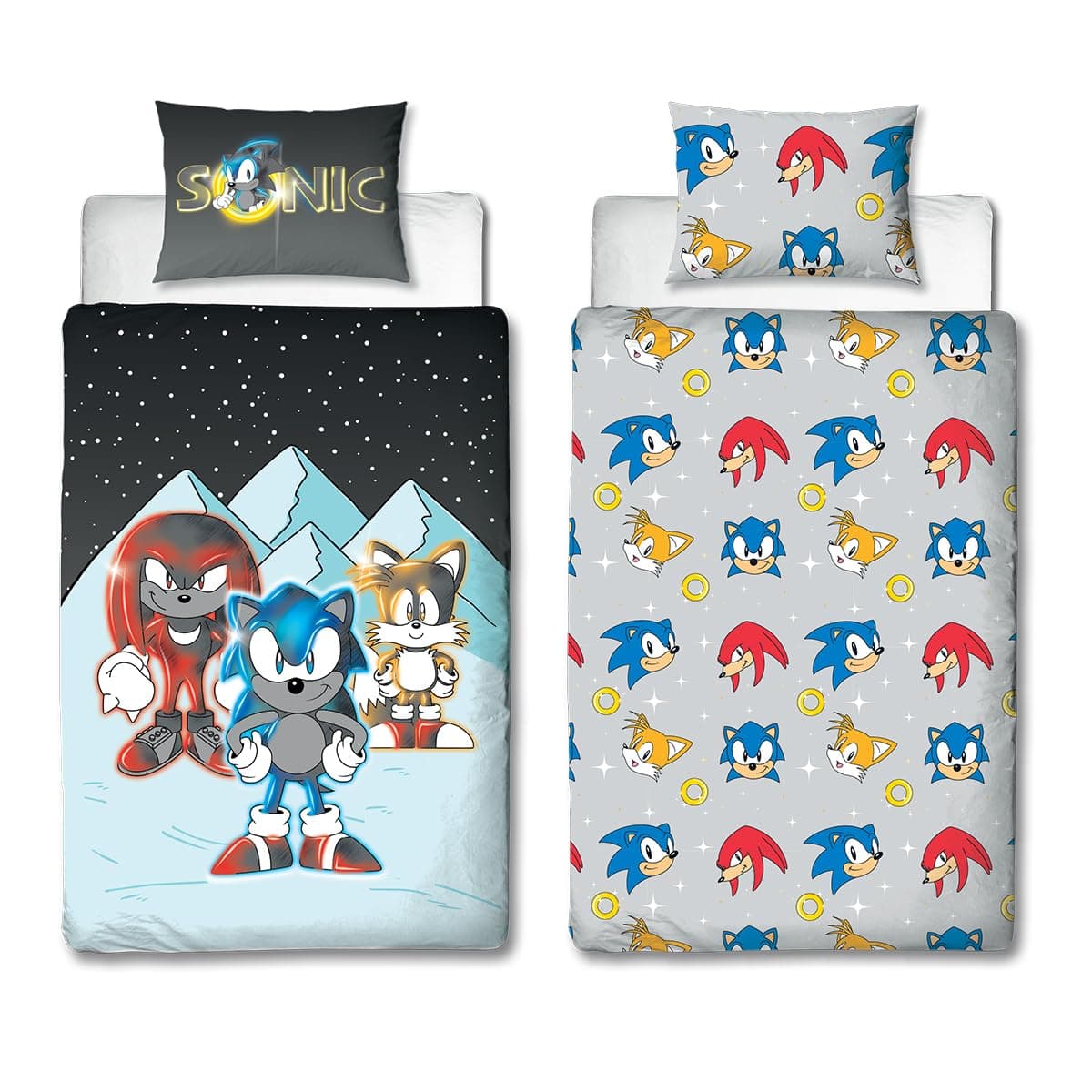 Character World Official Single Duvet Cover Set, Snow Design | Reversible 2 Sided Bedding Cover Official Merchandise Including Matching Pillow Case | Gaming Single Bed Set