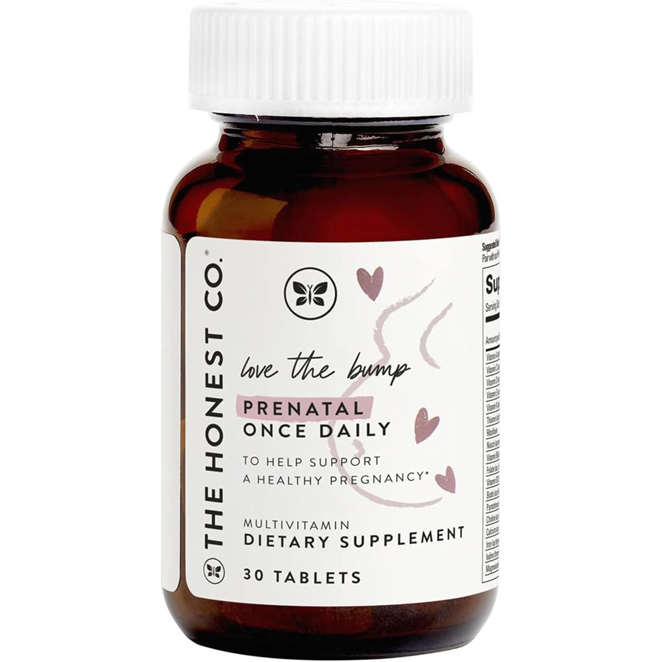 Love Bump Prenatal Once Daily Supplement, NSF Certified Non GMO Multivitamin, 30 Count Tablets