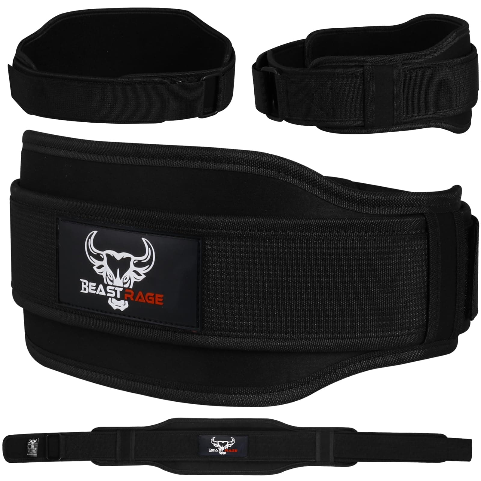 Weight Lifting Belt Double Strength 5.5 Padded Neoprene Back Gym Bodybuilding Deadlifts Lifting Exercise Fitness Workout Belts Men Women Lumbar Training Core Support
