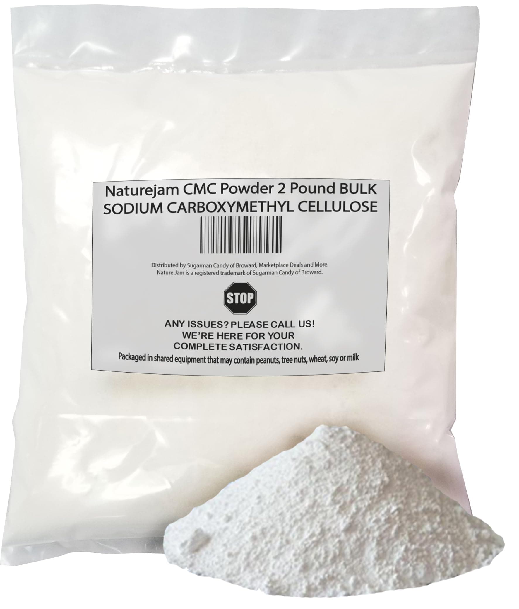 CMC Powder 2 Pounds BULK-SODIUM CARBOXYMETHYL CELLULOSE
