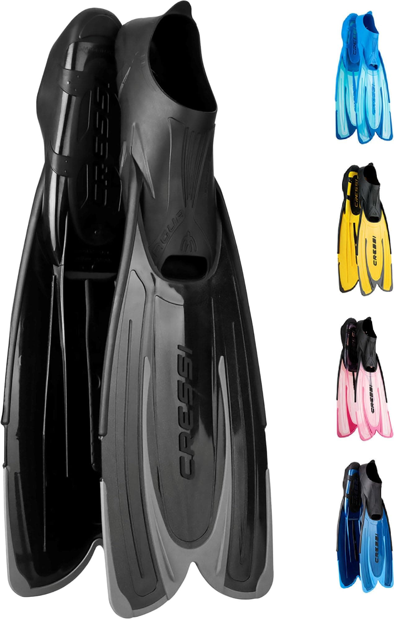 Adult Snorkeling Fins with Self-Adjustable Comfortable Full Foot Pocket | Perfect for Traveling | Agua: made in Italy